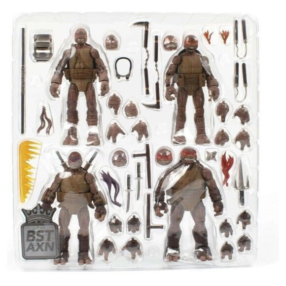Tmnt Bst Axn Idw Inspired Zombie Turtle 5in Action Figure 4-pack - Picture 4 of 8